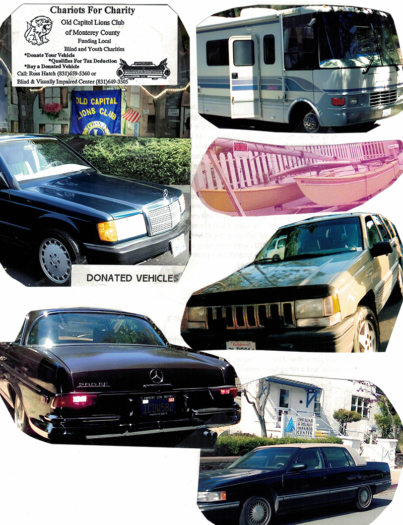 Photo of donated vehicles